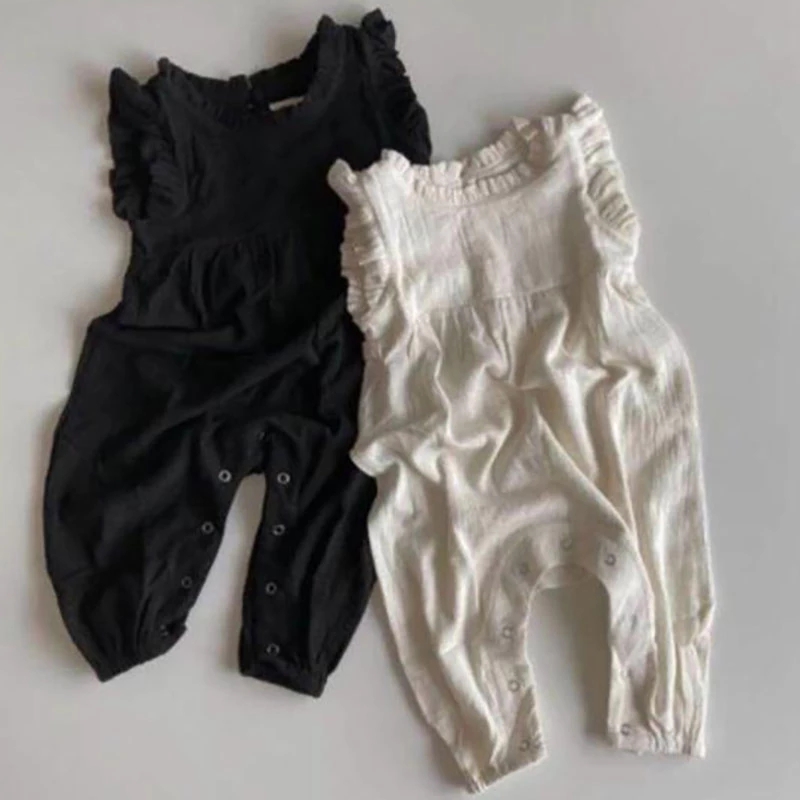 Baby Summer Linen Sleeveless Jumpsuit - Combinaisons pour bébés, nouvelle collection été