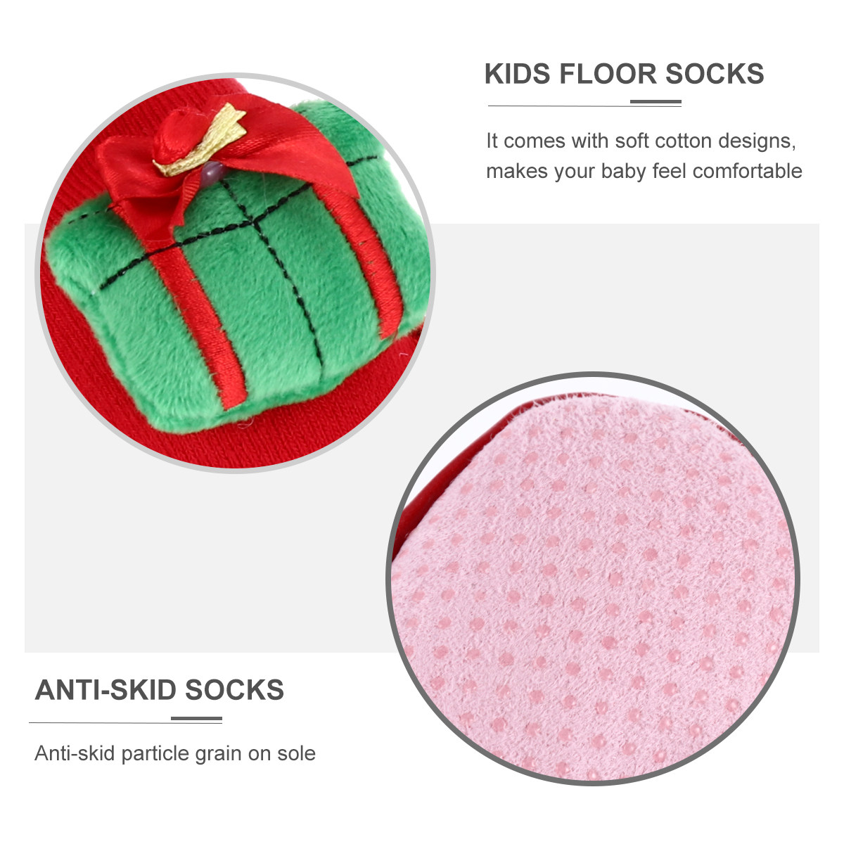 Unisex Baby Socks Non Slip - 1 paire de chaussettes antidérapantes pour