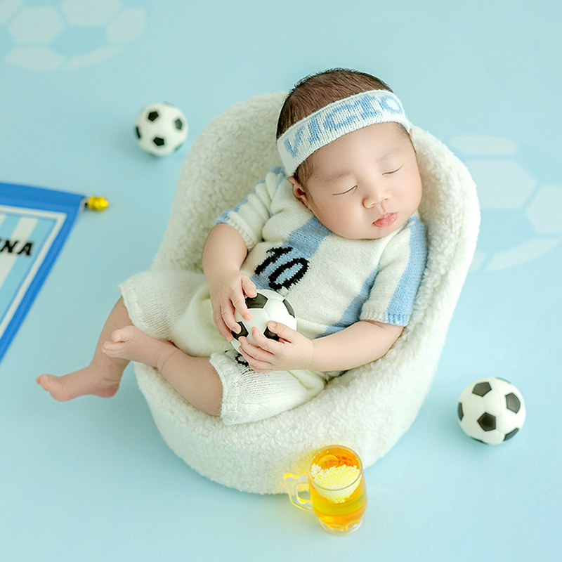 Infant Photography Props Outfit - Ensemble haut et pantalon de football