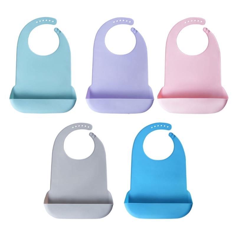 Waterproof Baby Bibs Silicone - Bavoir imperméable en Silicone pour adulte,