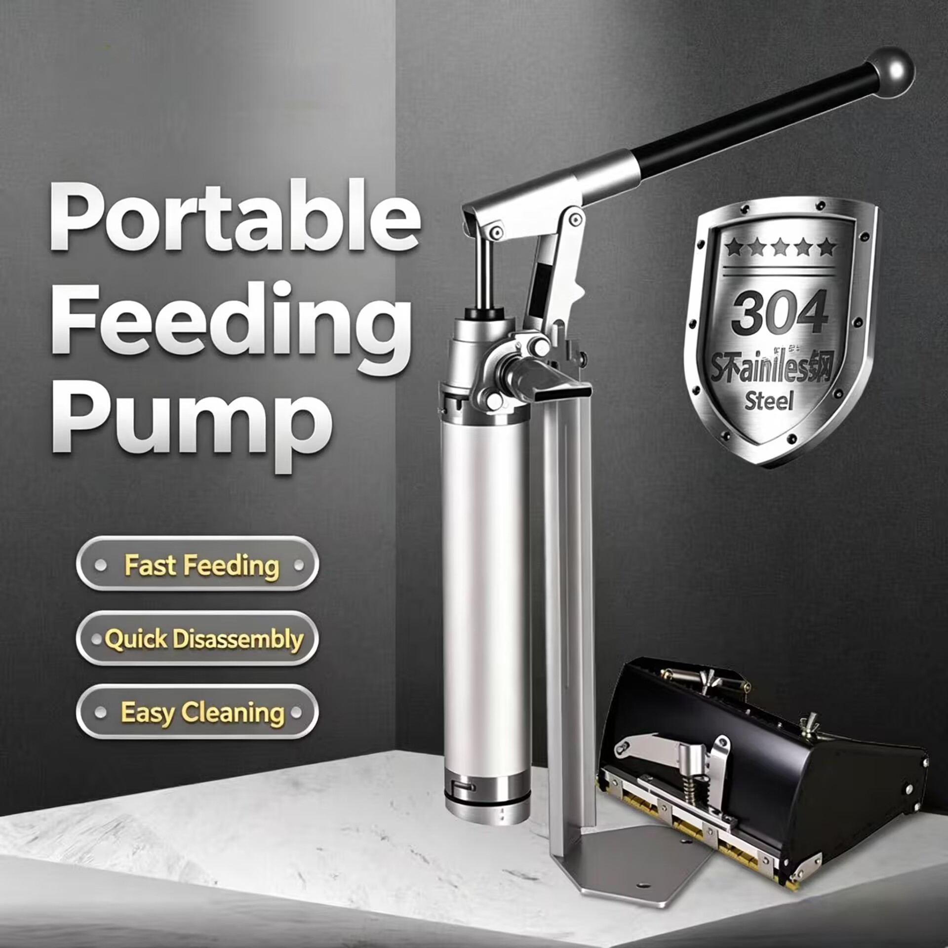 Pompe manuelle en acier inoxyd - Feeding avis et prix